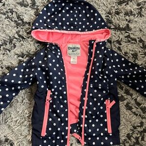 Oshkosh polka dot raincoat